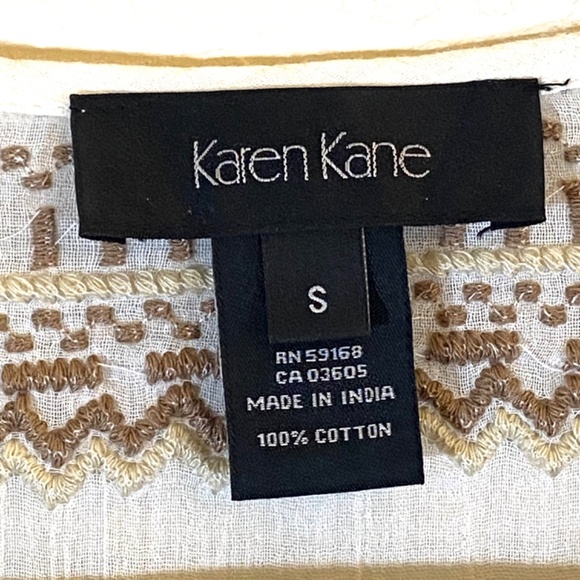 Karen Kane Boho Gorpcore Granola Earthy Women’s Small Peasant Top - Picture 5 of 14